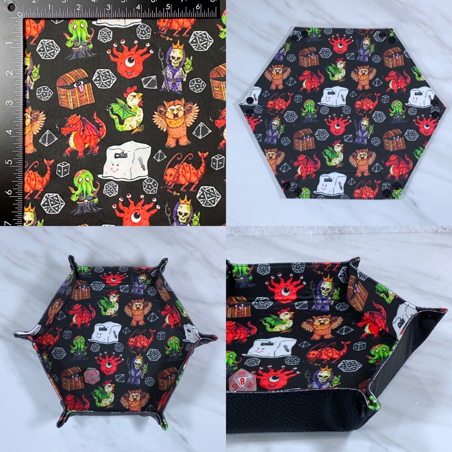 Classic Monsters Hex Snap Dice Tray