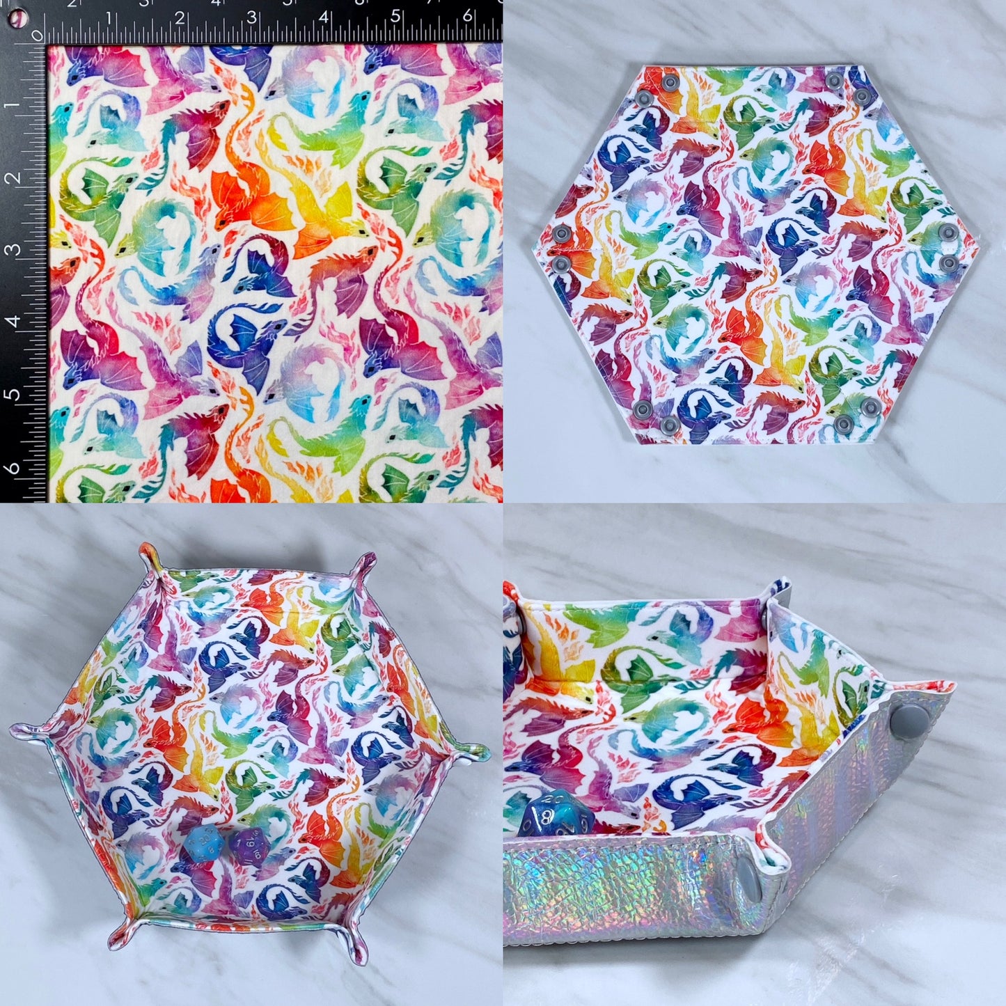 Small Dragons Hex Snap Dice Tray