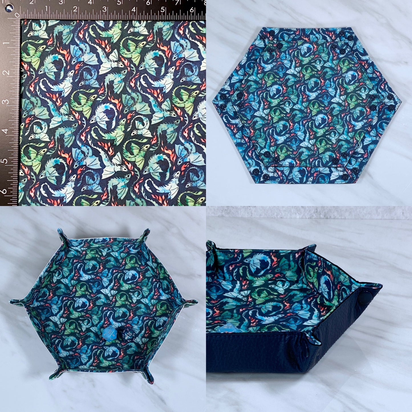 Small Dragons Hex Snap Dice Tray