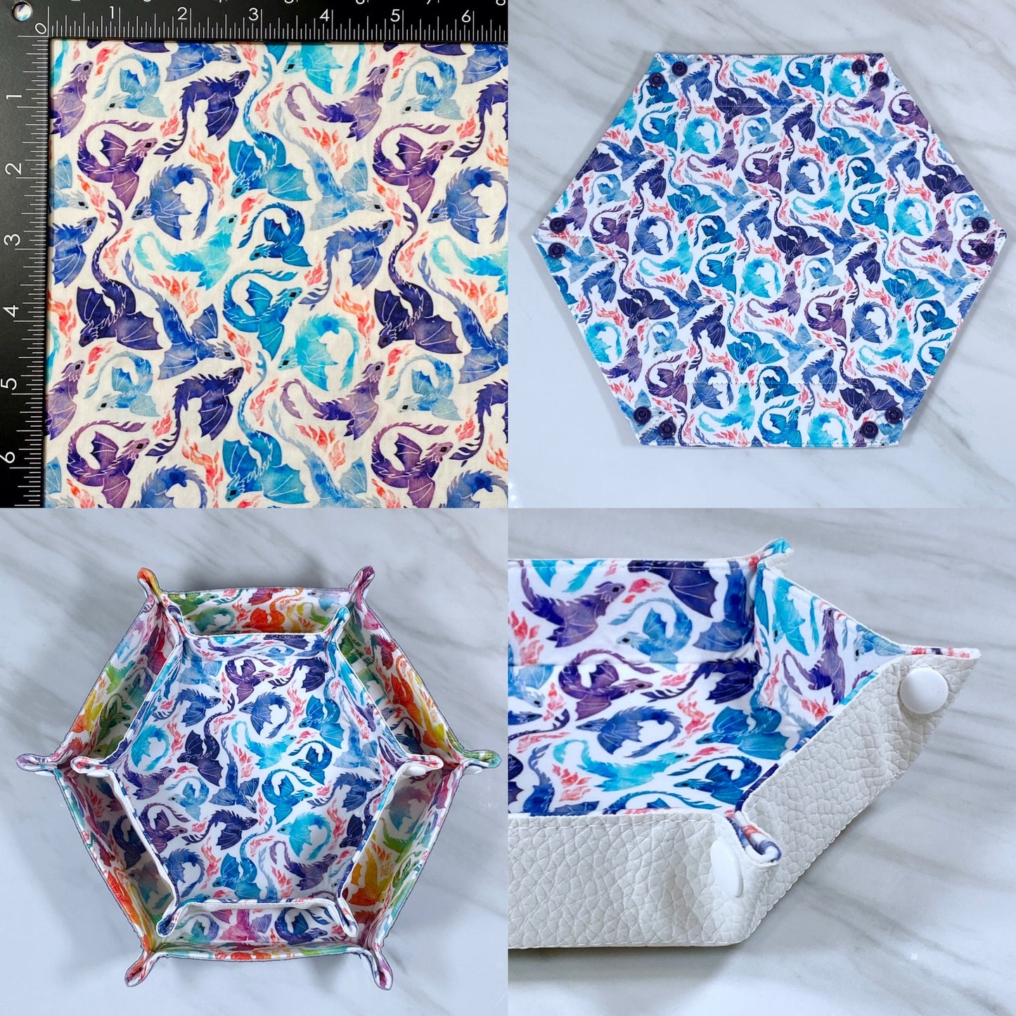 Small Dragons Hex Snap Dice Tray