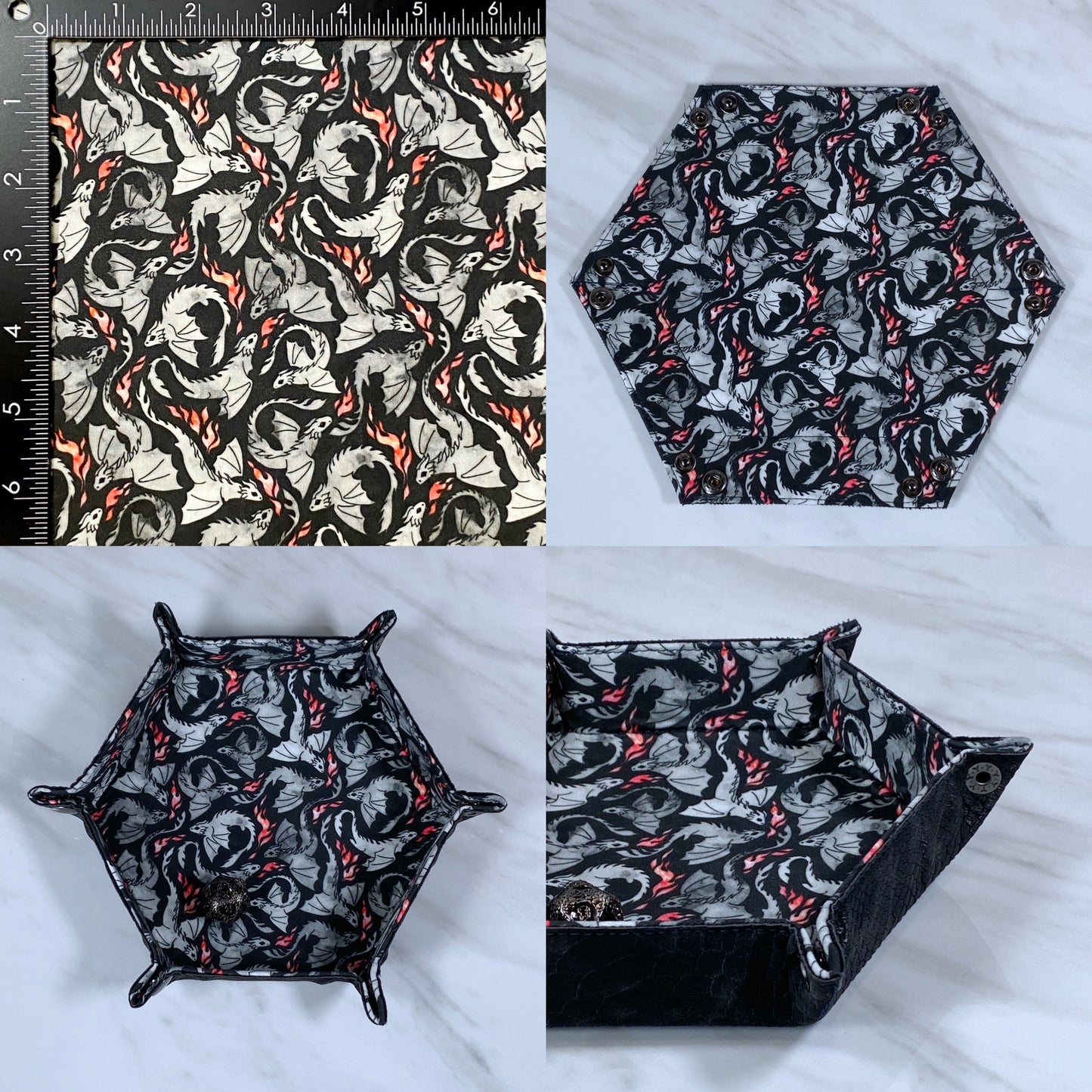 Small Dragons Hex Snap Dice Tray