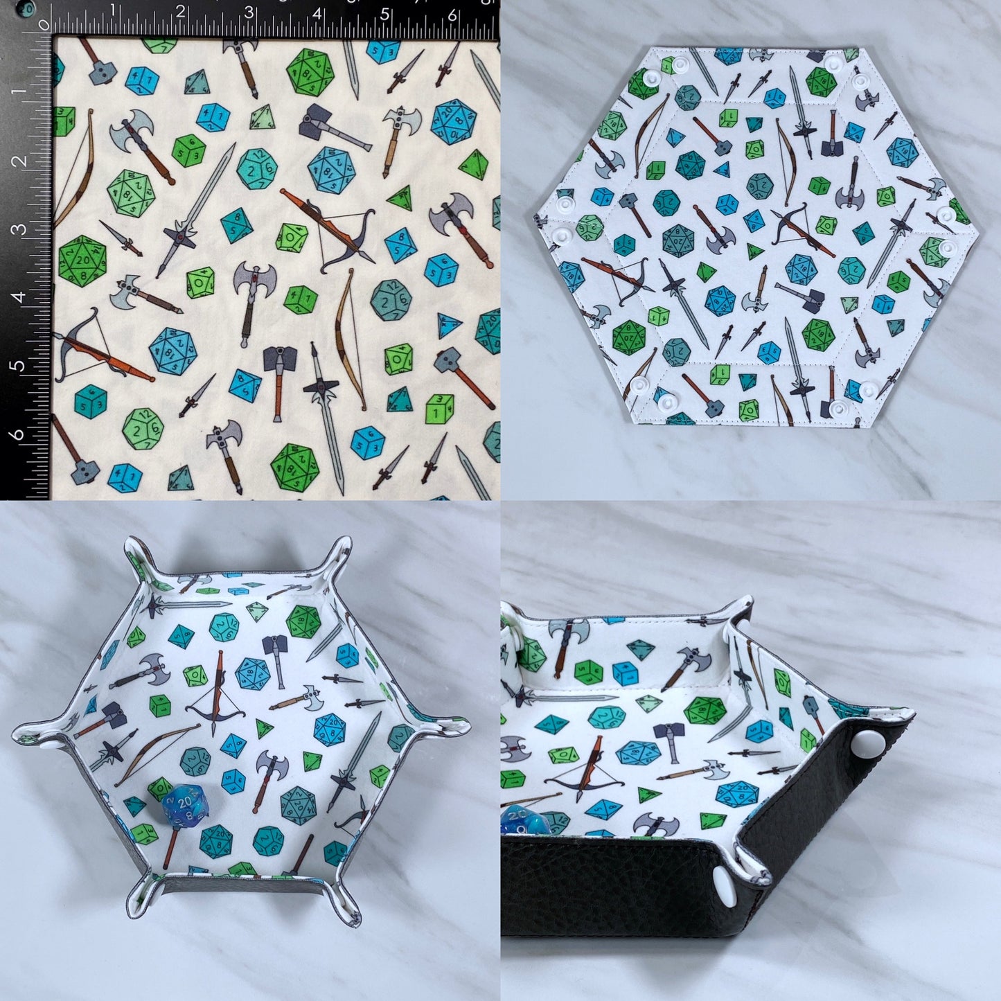 Choose Your Weapon Hex Snap Dice Tray