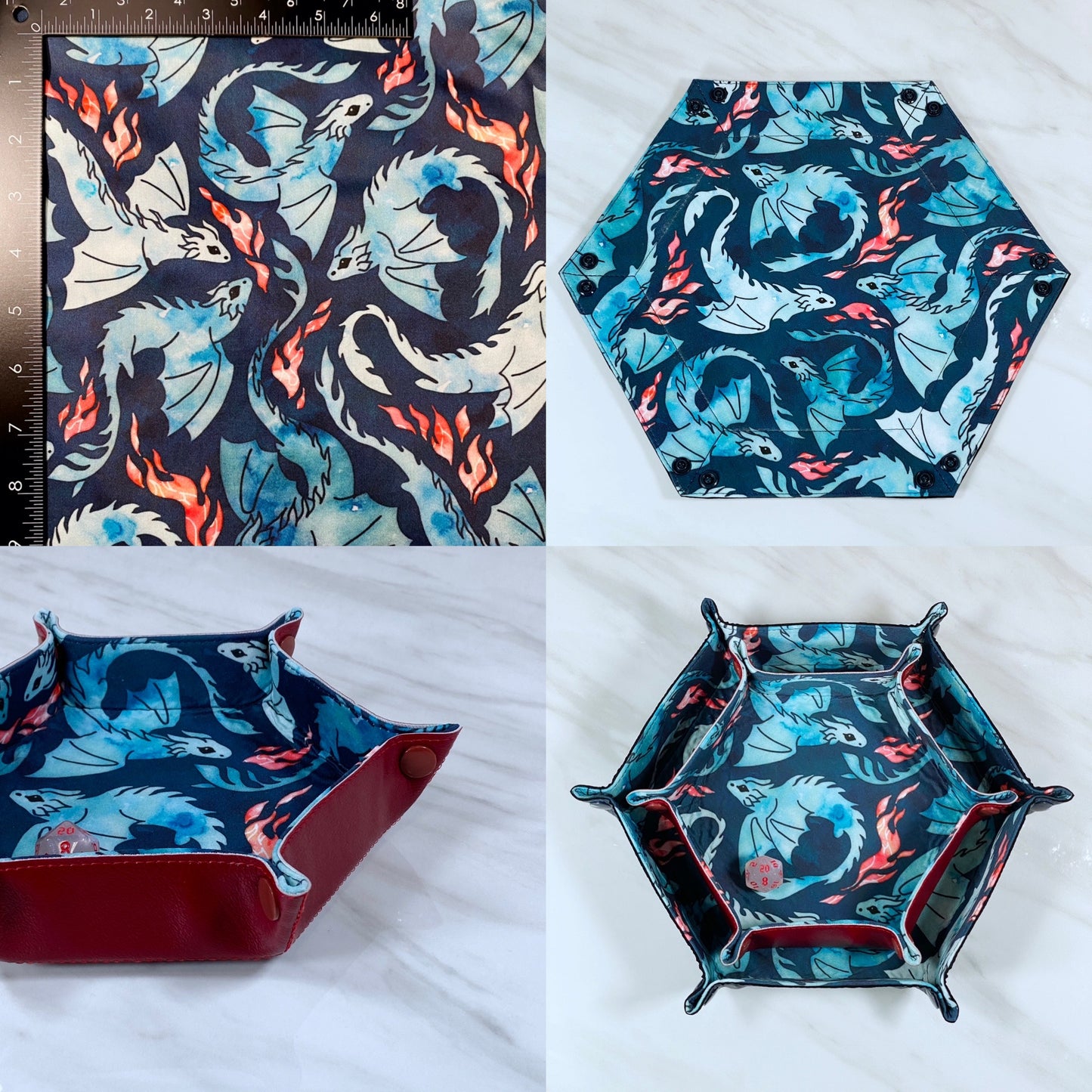 Large Dragons Hex Snap Dice Tray