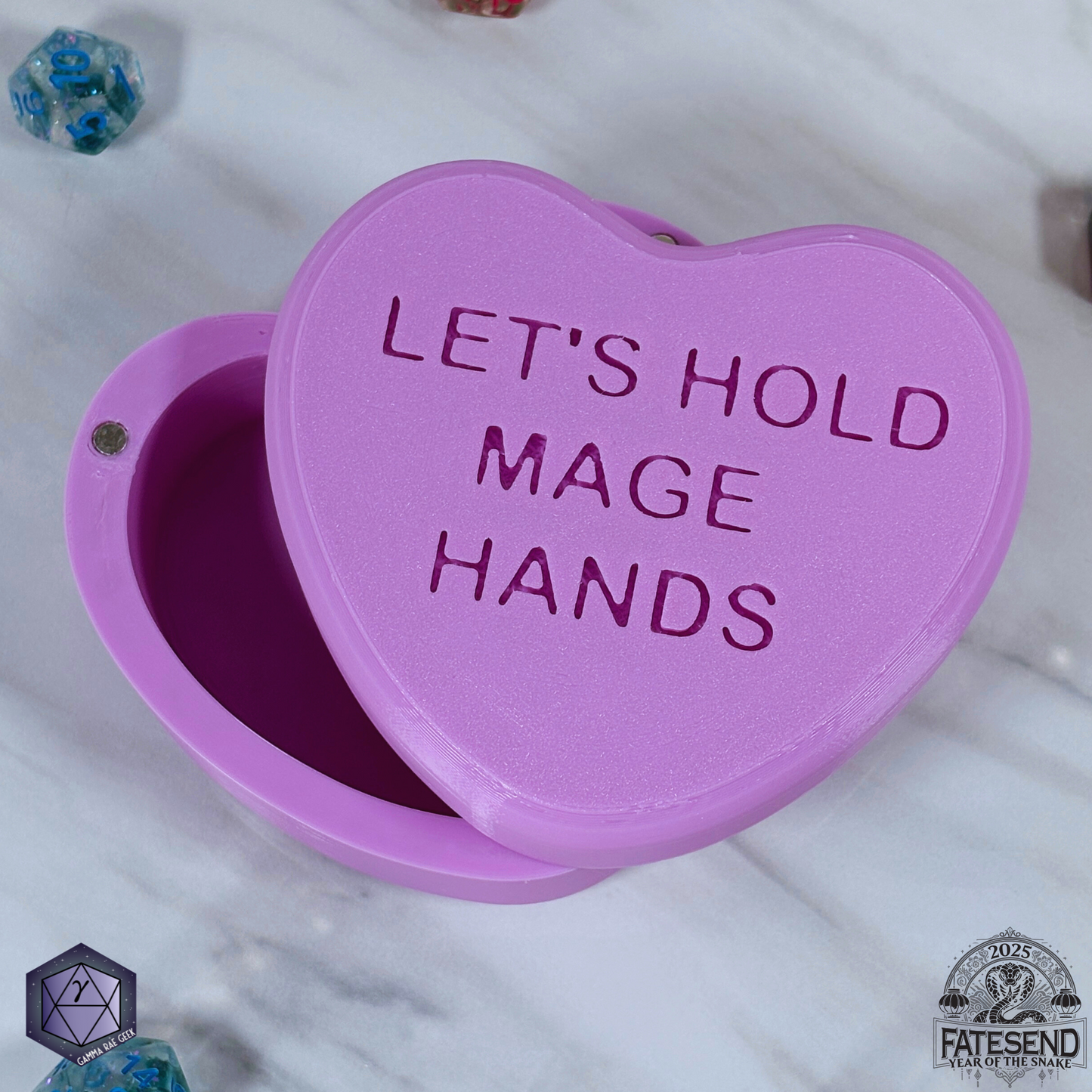 Candy Heart Dice Box
