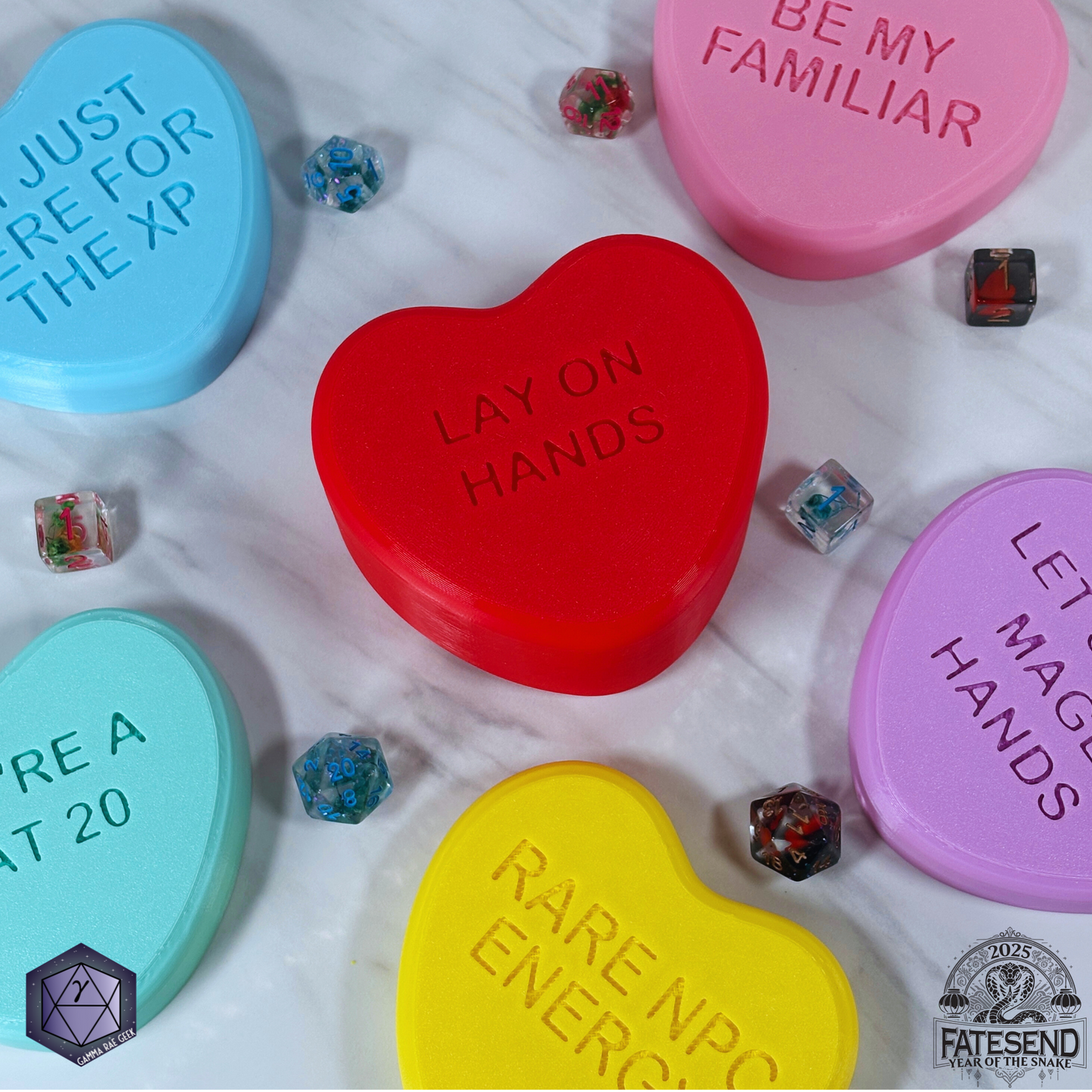 Candy Heart Dice Box