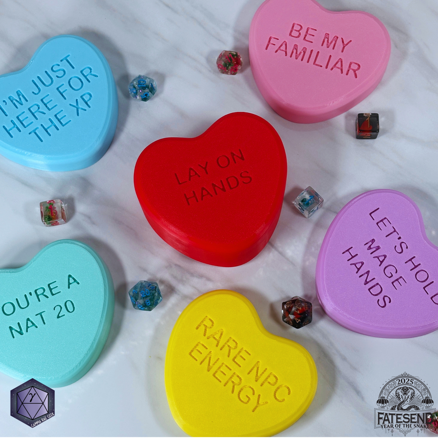 Candy Heart Dice Box