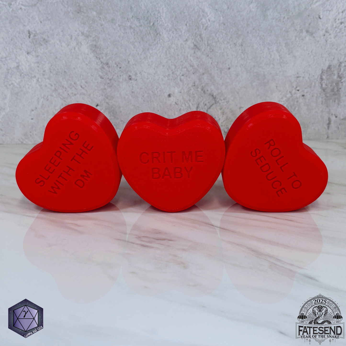 Candy Heart Dice Box