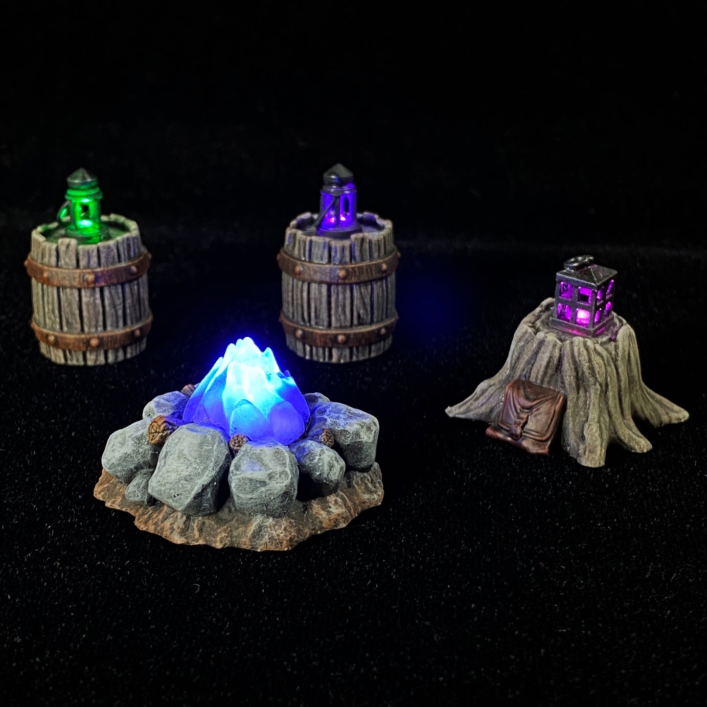 Bed and Nightstand Set, Fantasy LEDs