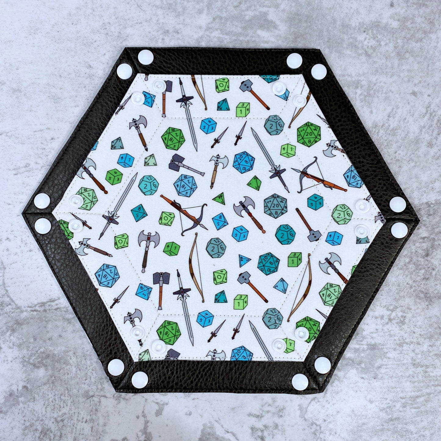 Choose Your Weapon Hex Snap Dice Tray