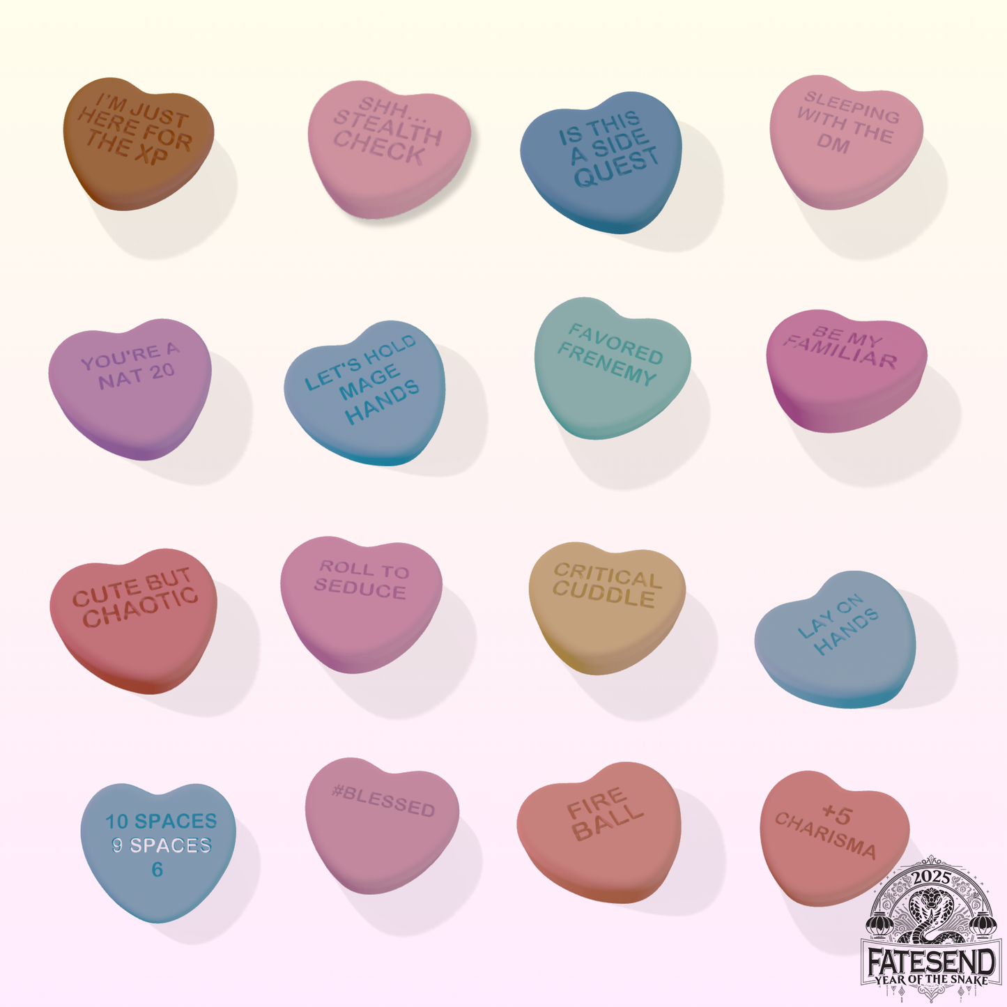 Candy Heart Dice Box