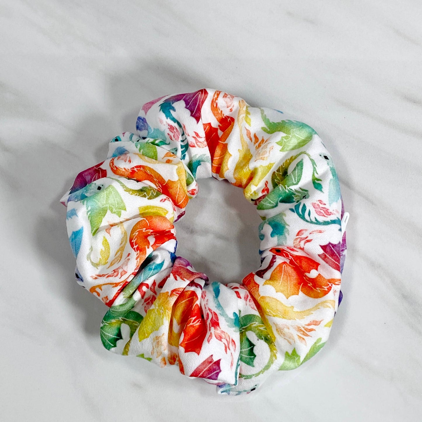 Rainbow Dragon Mimic Scrunchie