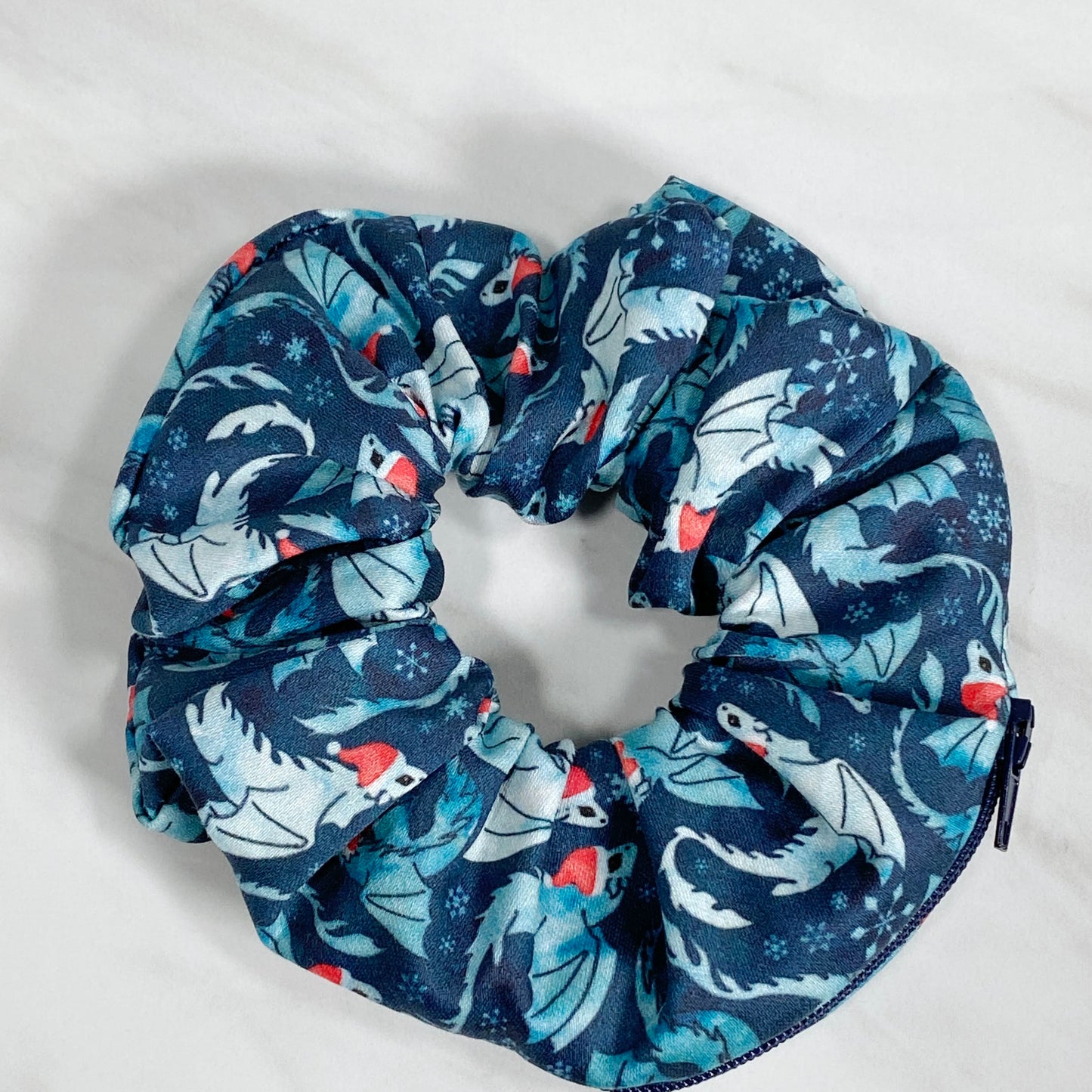 Christmas Dragon Mimic Scrunchie