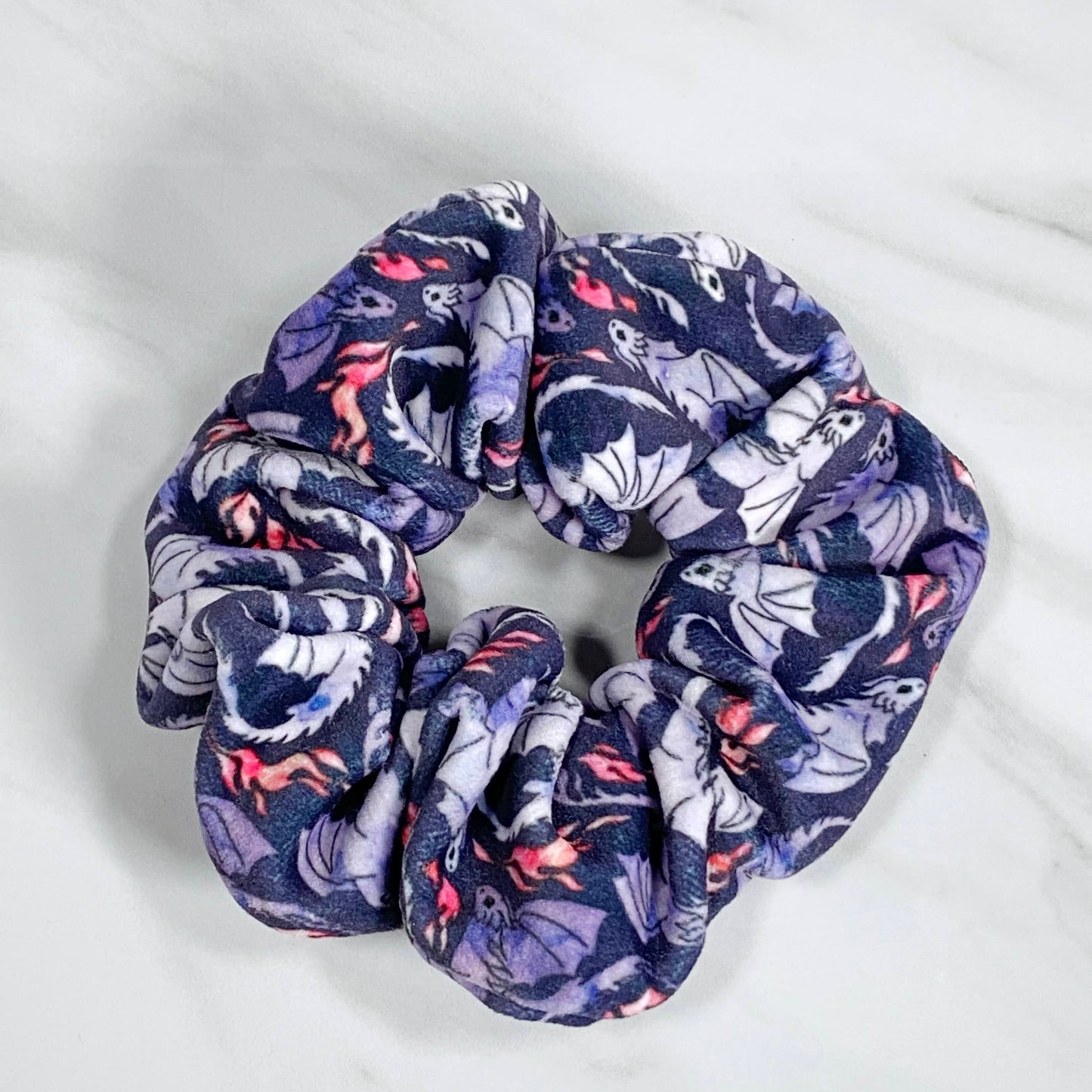 Velvet Dragon Mimic Scrunchie