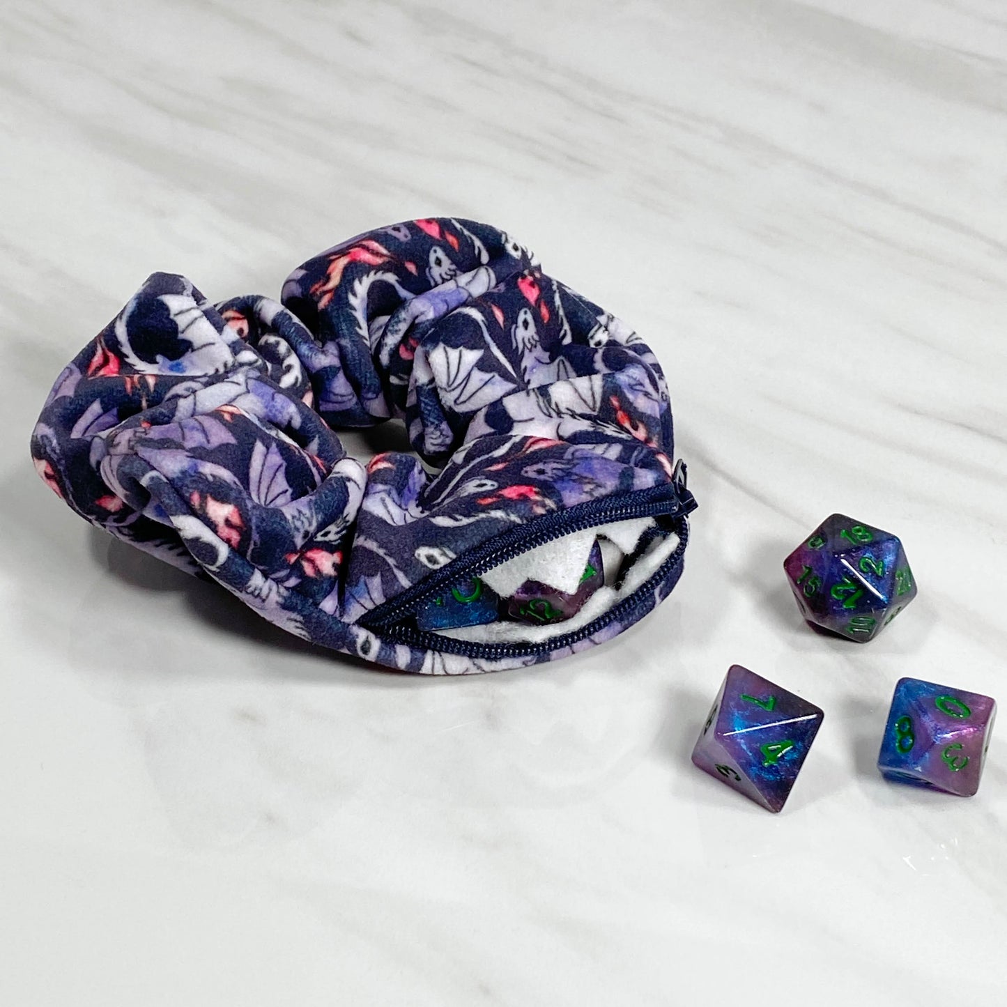 Velvet Dragon Mimic Scrunchie
