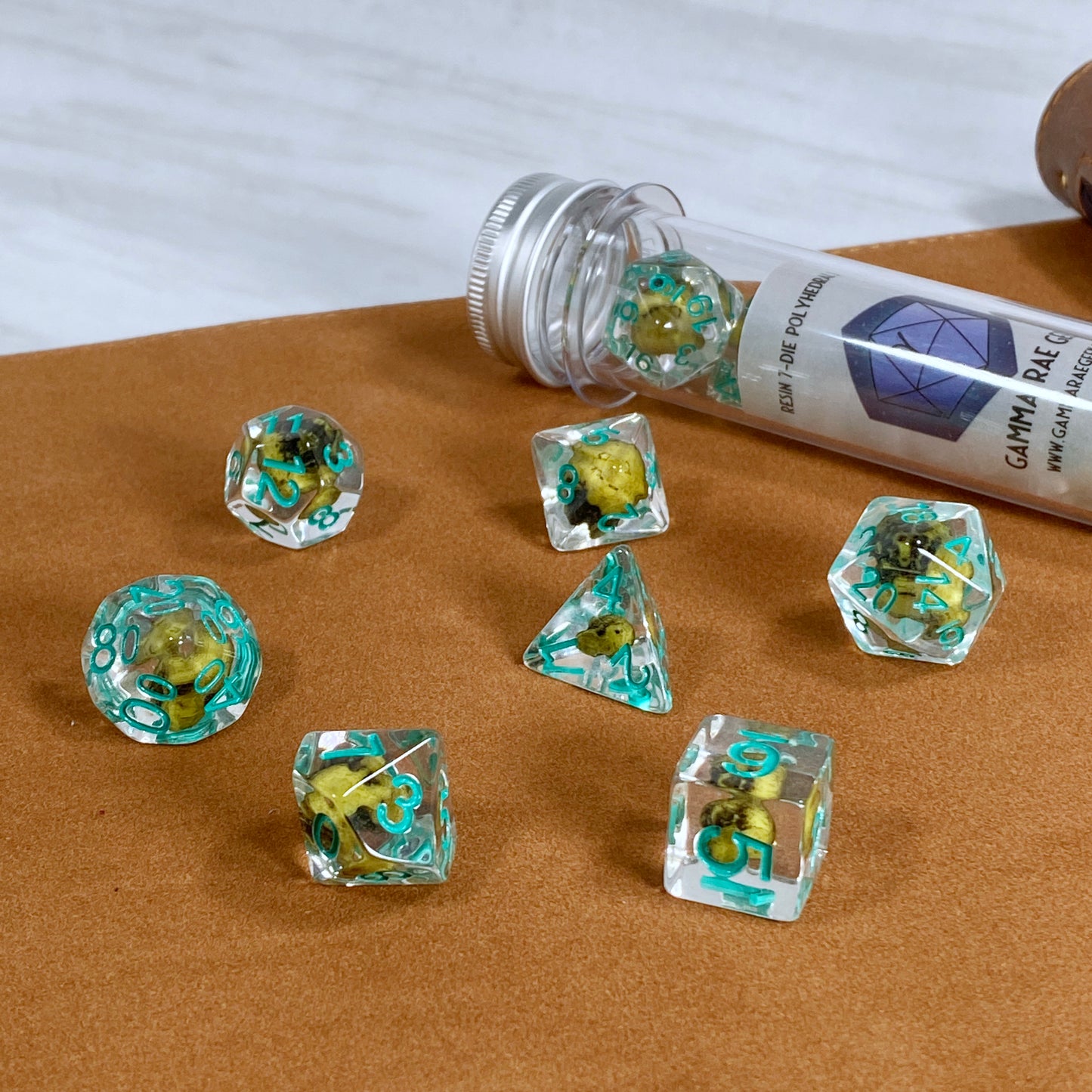Green Eldritch Skull RPG Dice