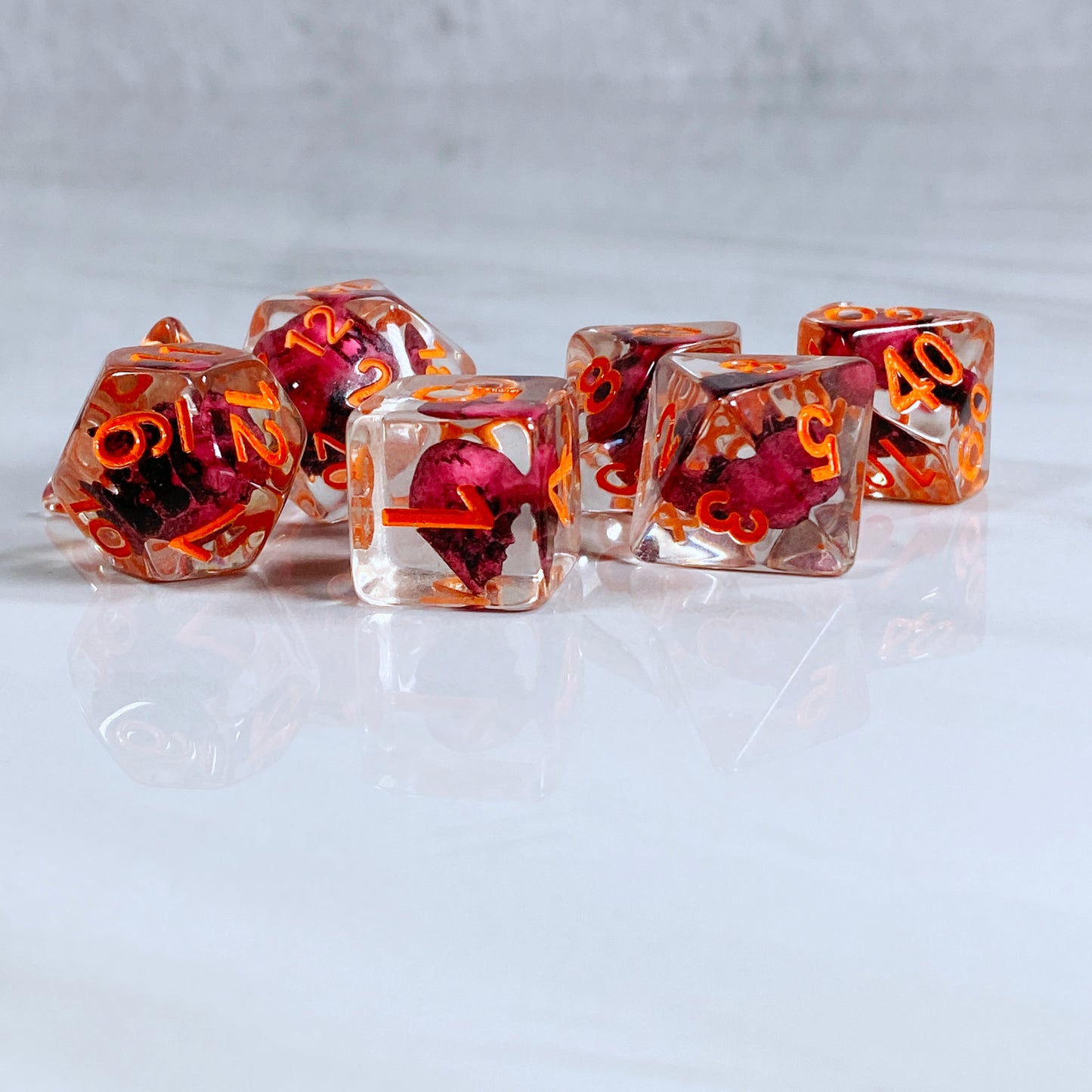 Magenta Eldritch Skull RPG Dice