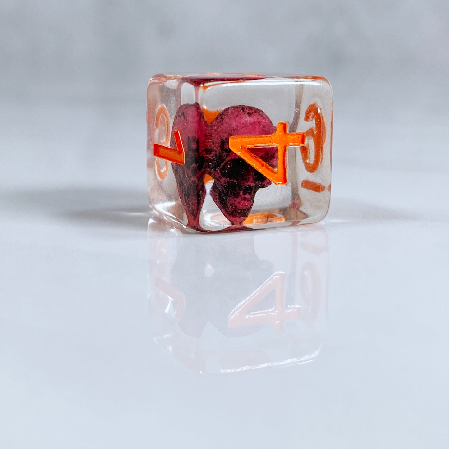Magenta Eldritch Skull RPG Dice