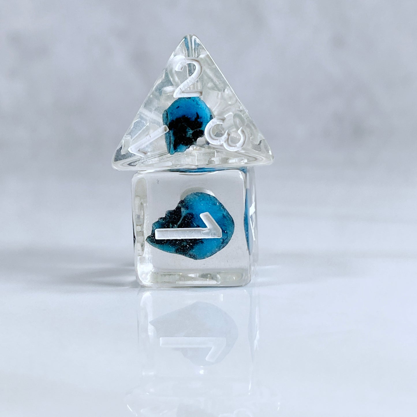 Blue Eldritch Skull RPG Dice