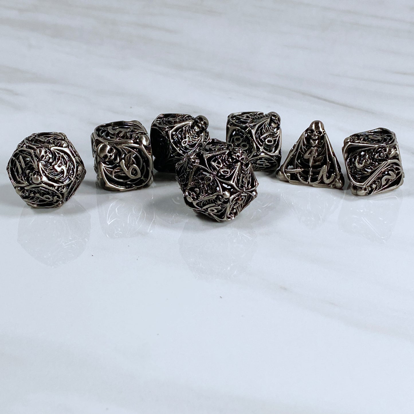 Memento Mori Hollow Metal Dice