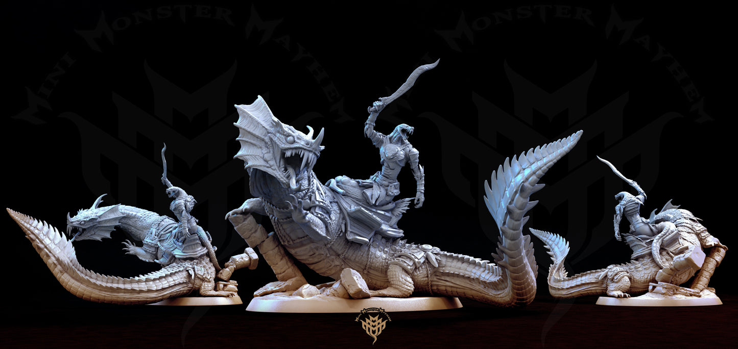 Serpentine Mount, Alligator, Mini Monster Mayhem