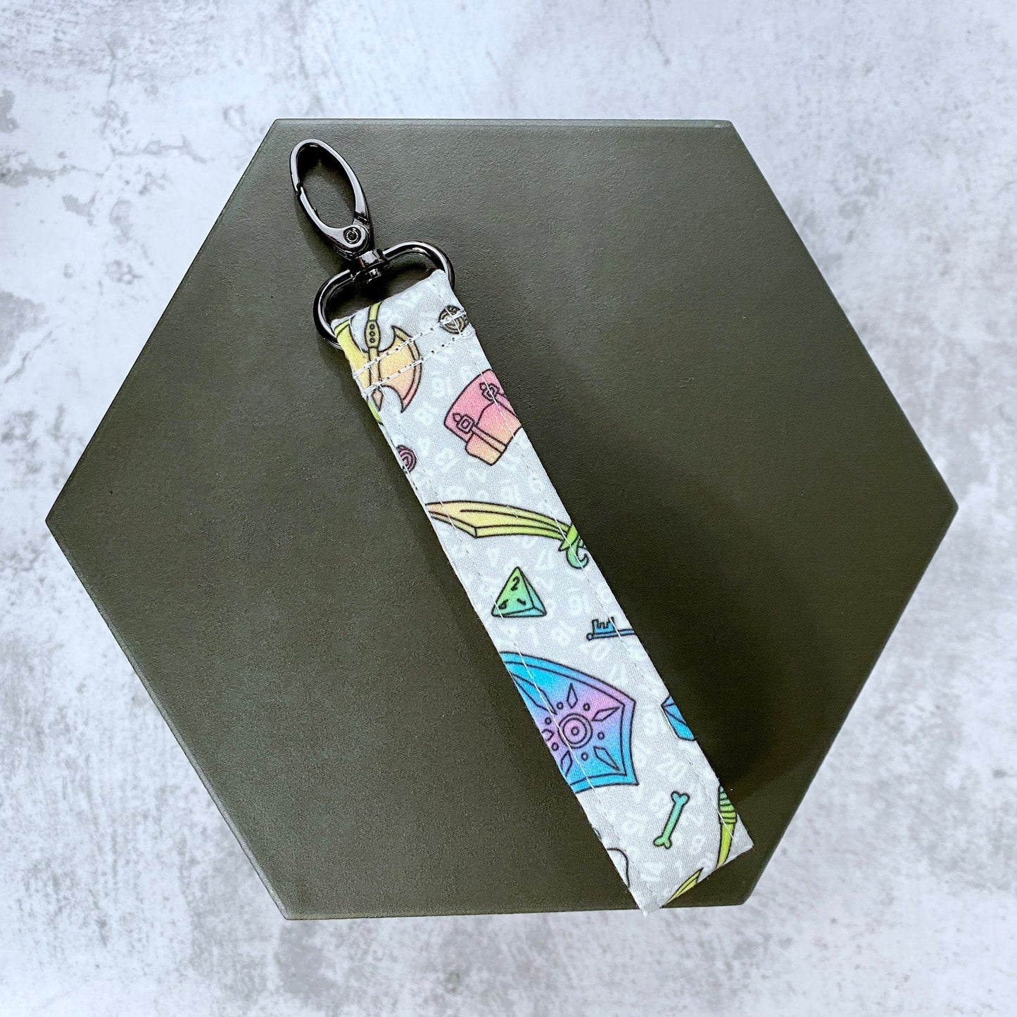 Rainbow Inventory Wristlet Lanyard