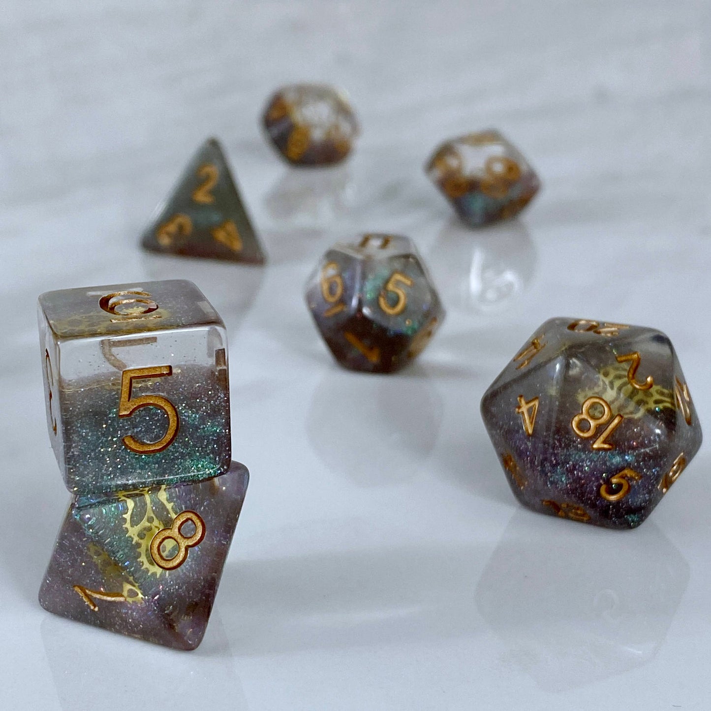 Artificer Blackened Copper Dice