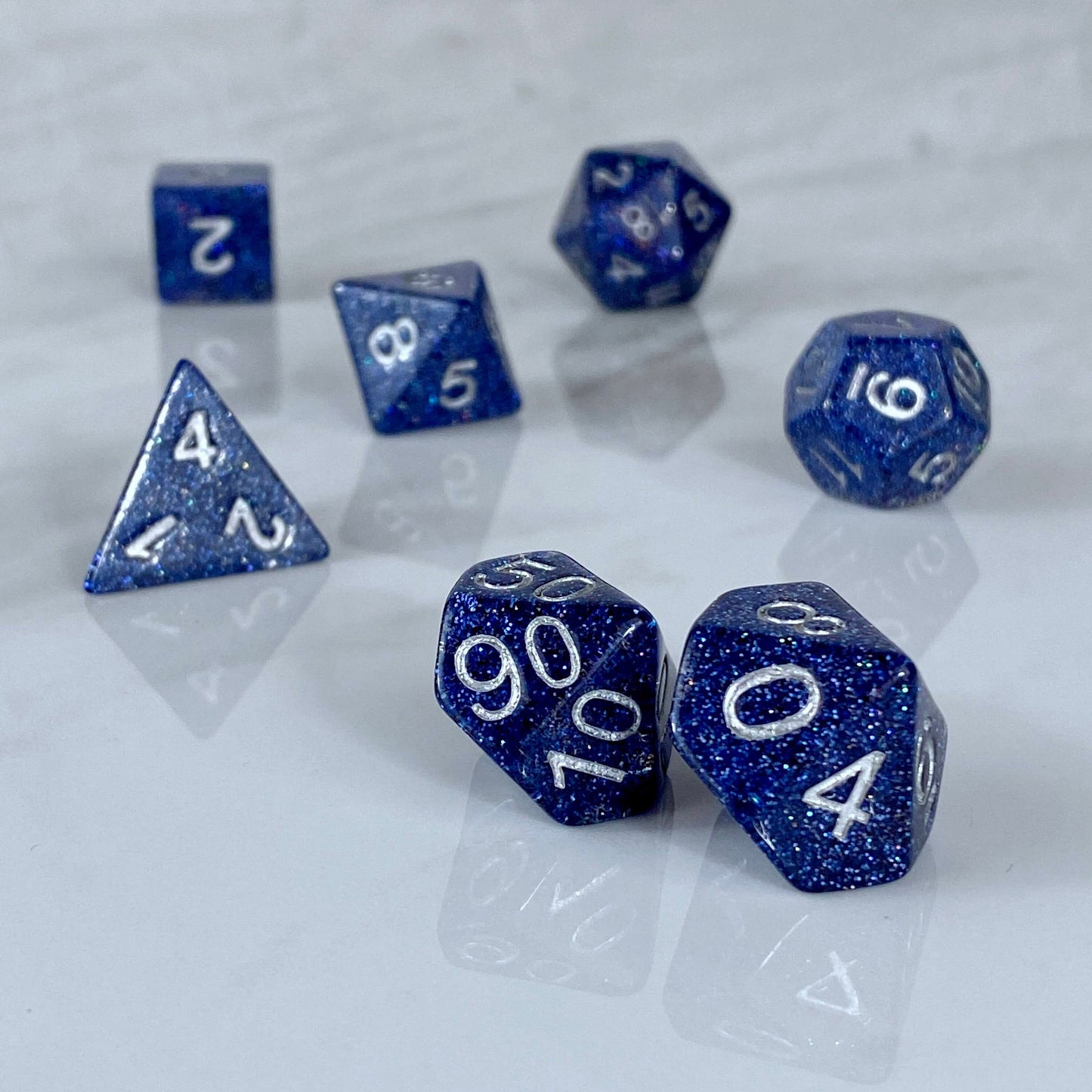 Pixie Dust Cobalt Polyhedral Dice