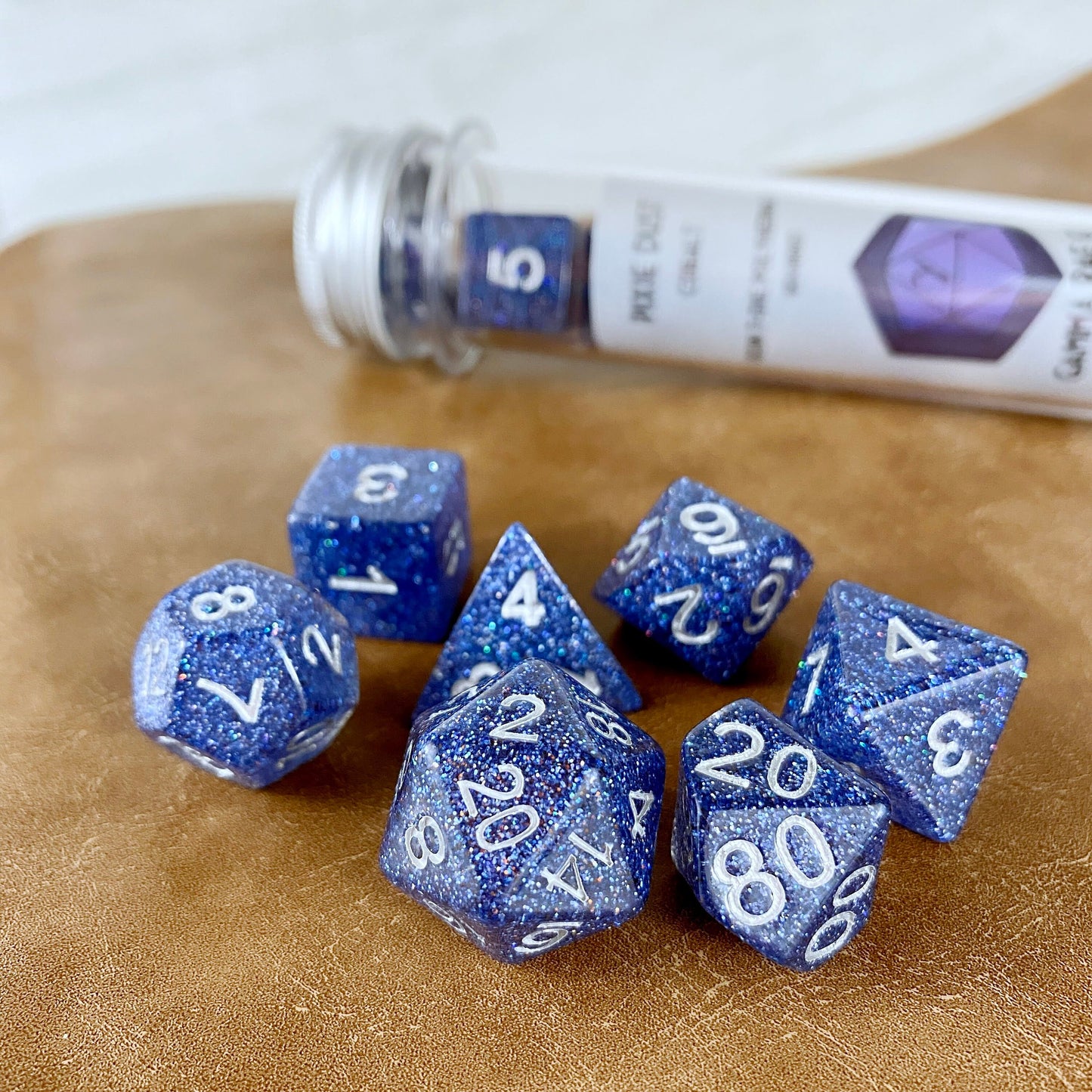 Pixie Dust Cobalt Polyhedral Dice