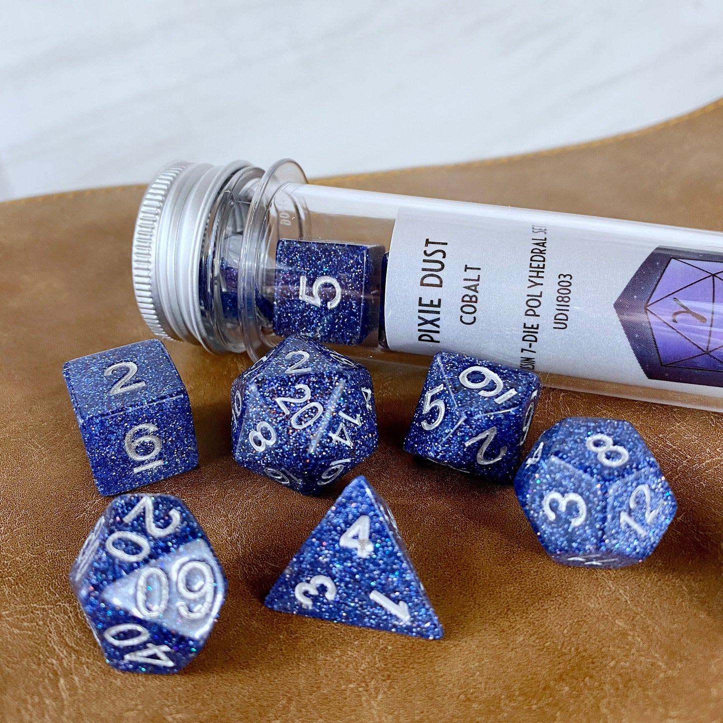 Pixie Dust Cobalt Polyhedral Dice