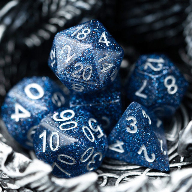 Pixie Dust Cobalt Polyhedral Dice
