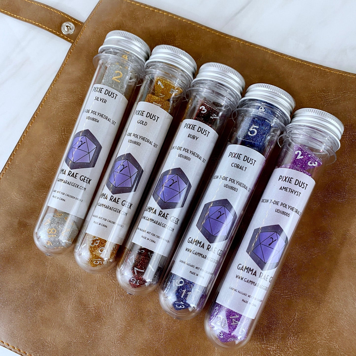 Pixie Dust Amethyst Dice