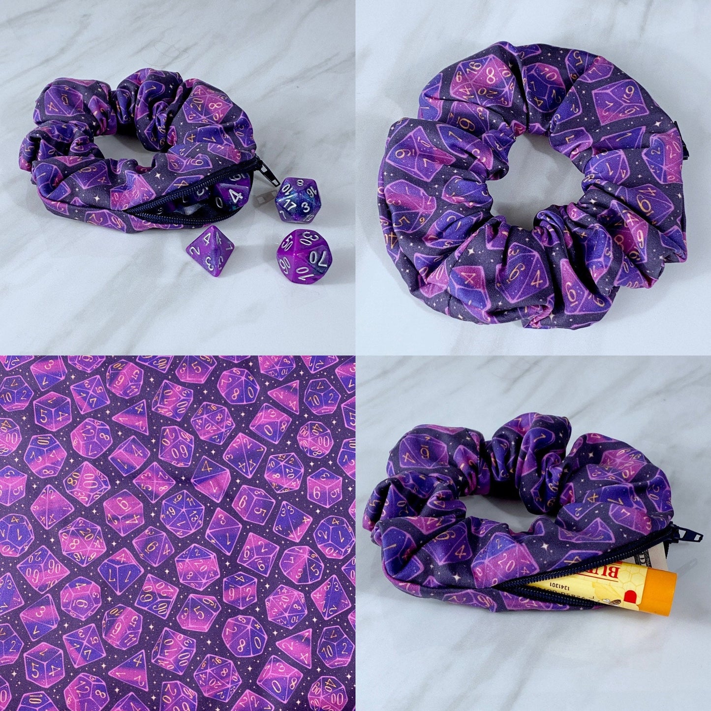 Galaxy Dice Mimic Scrunchie