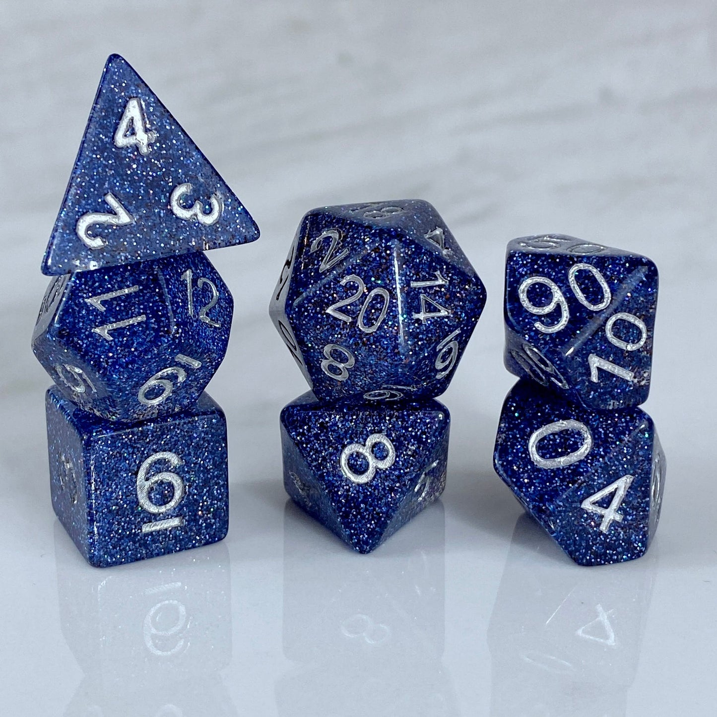 Pixie Dust Cobalt Polyhedral Dice