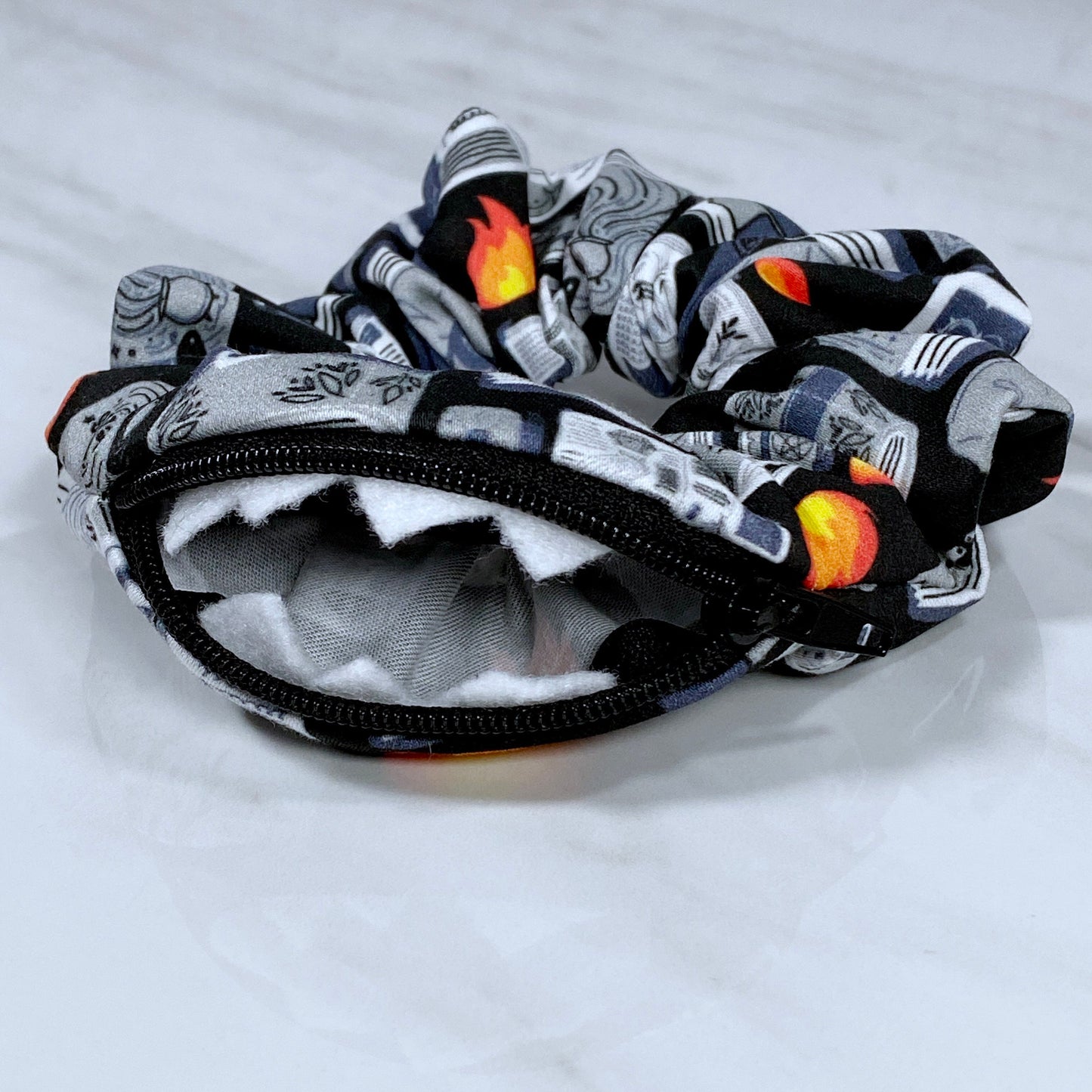 Spell Book Zipper Mimic Scrunchie