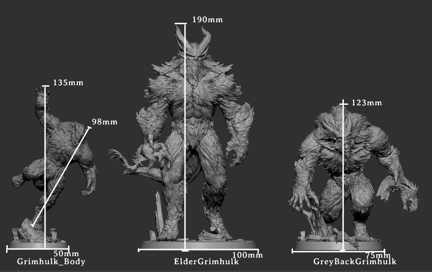 Grimhulk, Yeti, Mini Monster Mayhem