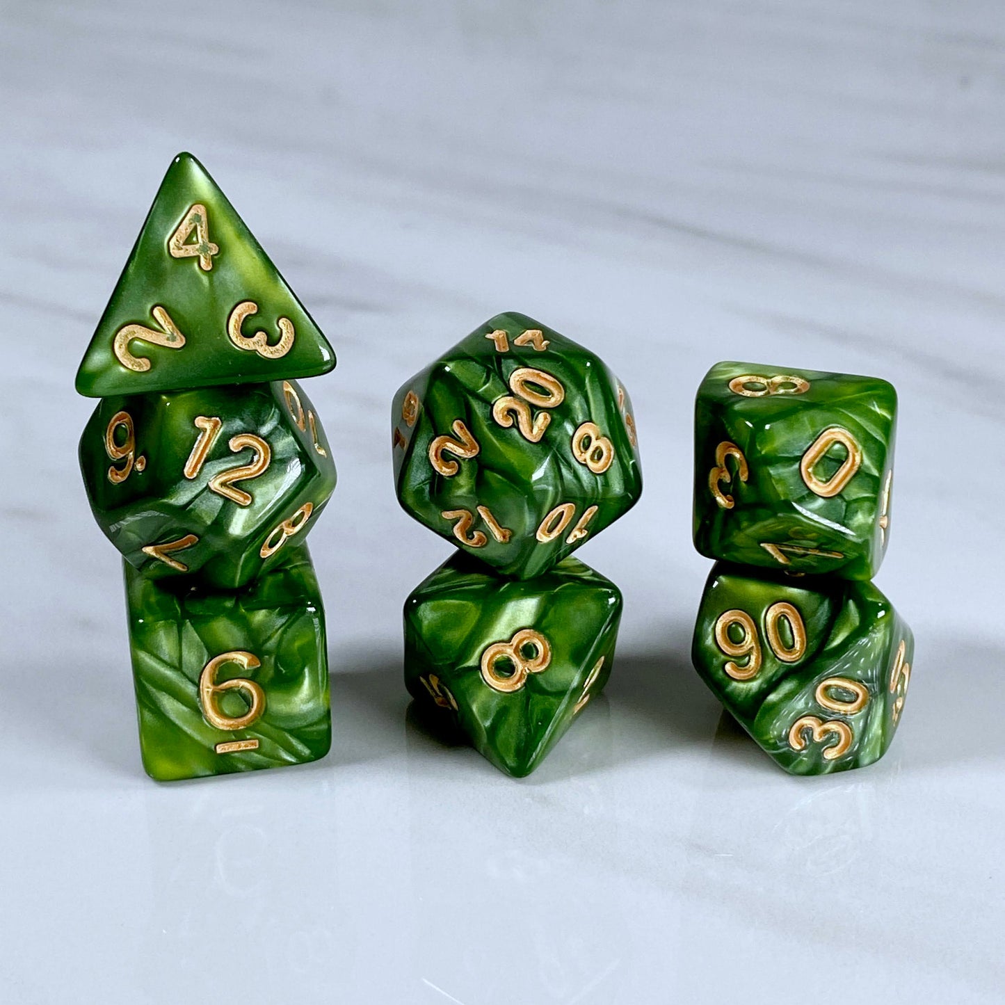 Fundamentals Green Marble Dice