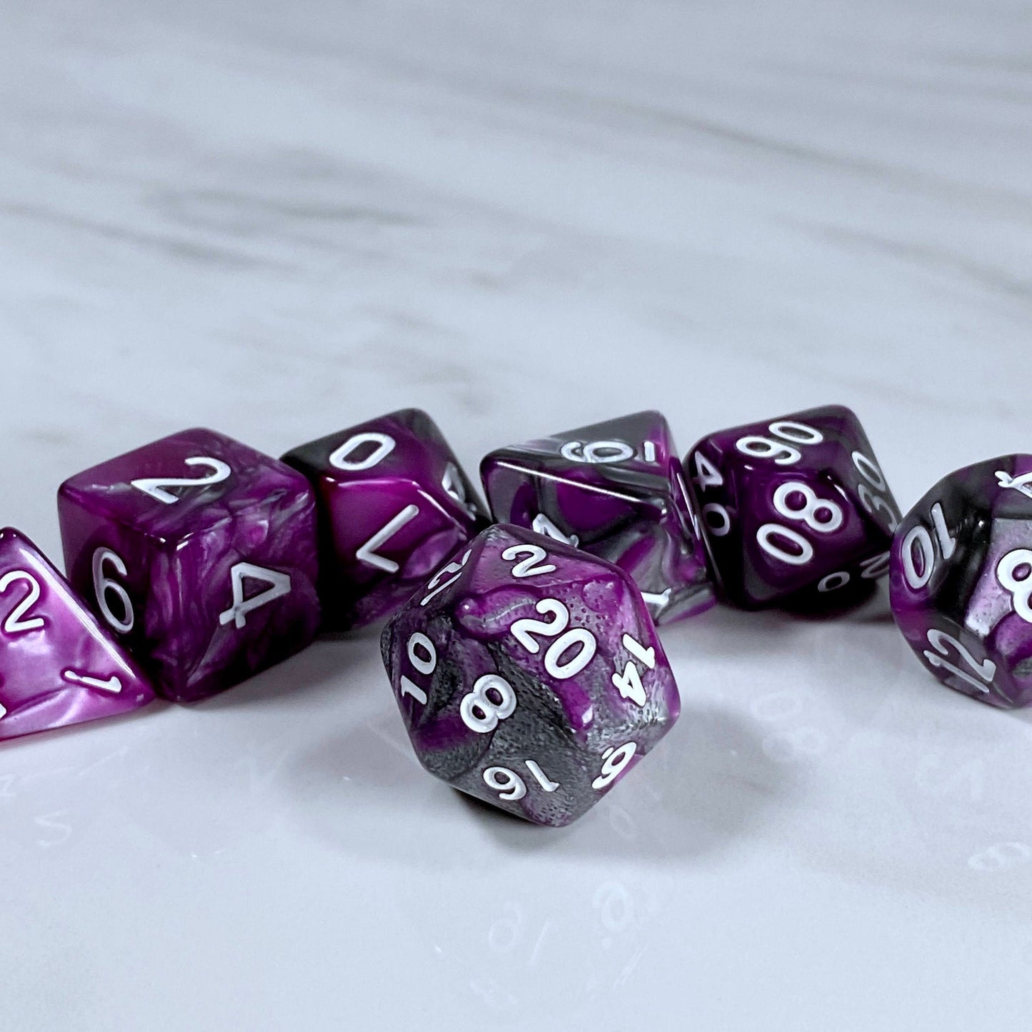 Fundamentals Purple & Silver Dice