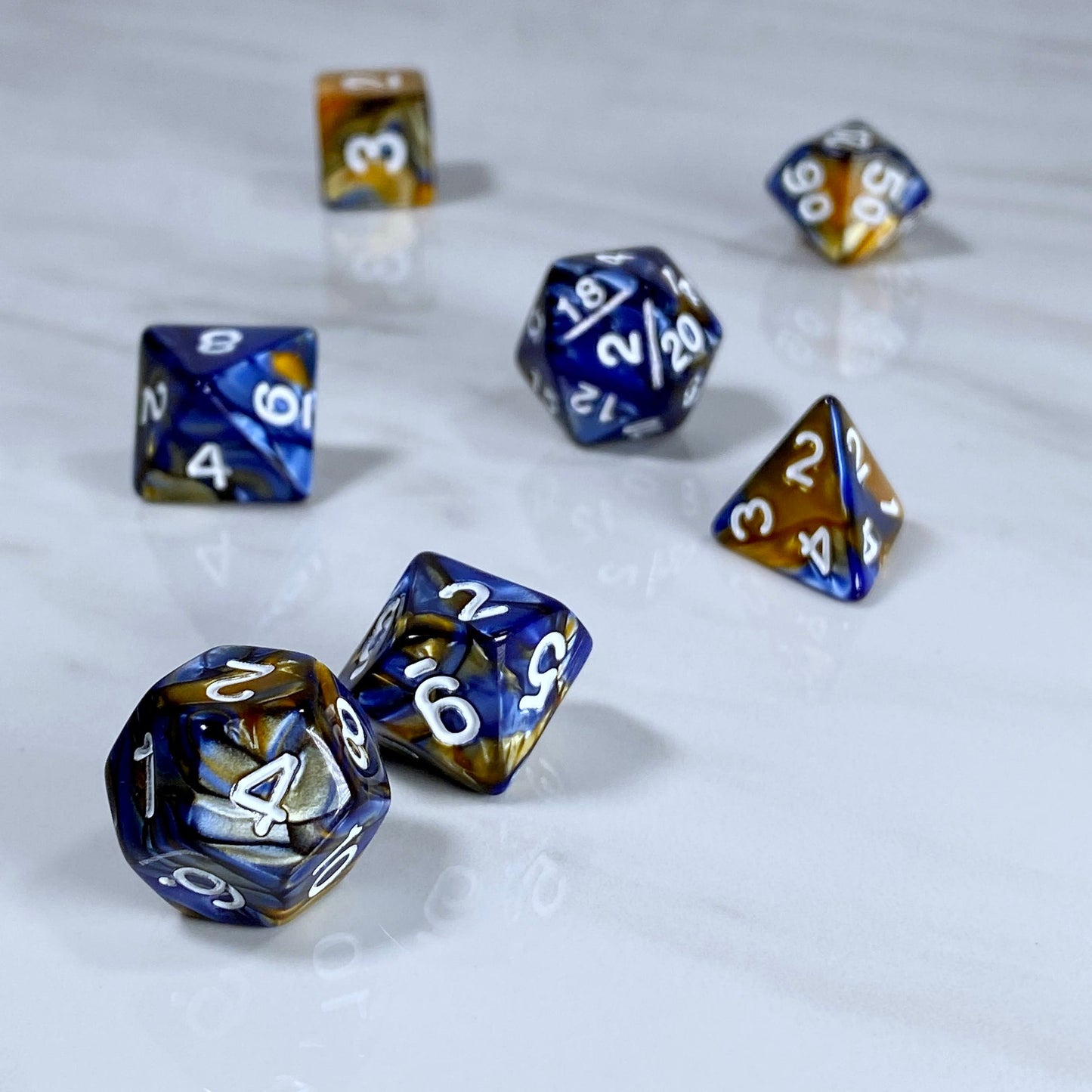 Fundamentals Blue & Gold Dice