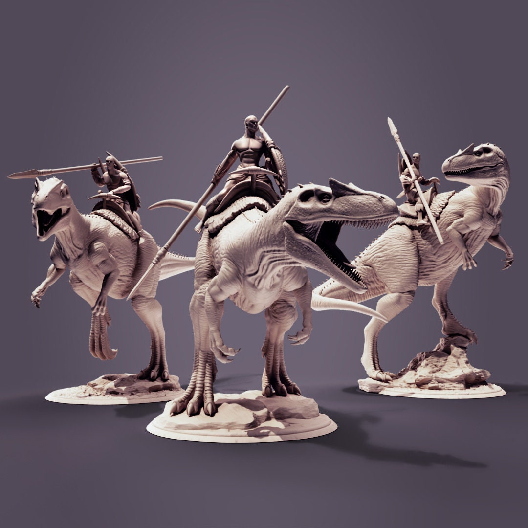 Allosaurus with Optional Riders, Jurassic Tribe