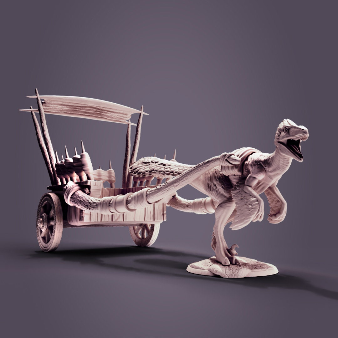 Raptor Drawn Carriage, Jurassic Tribe