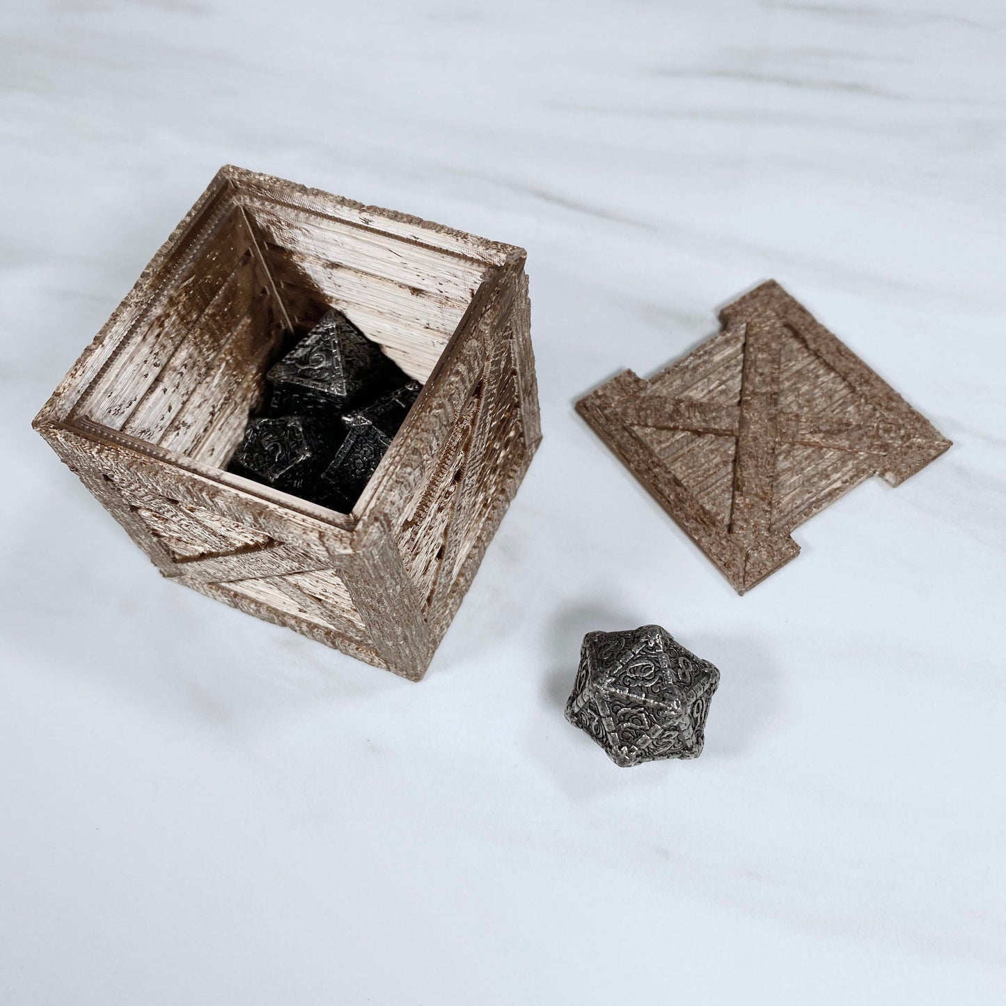 Wooden Crate Dice Box