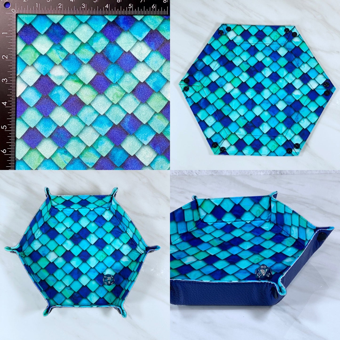 Dragon Scale Hex Snap Dice Tray