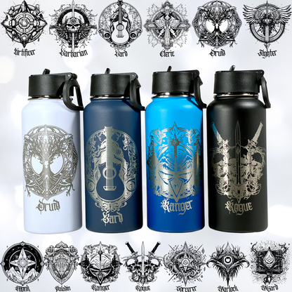 RPG Class Themed Custom Water Bottle