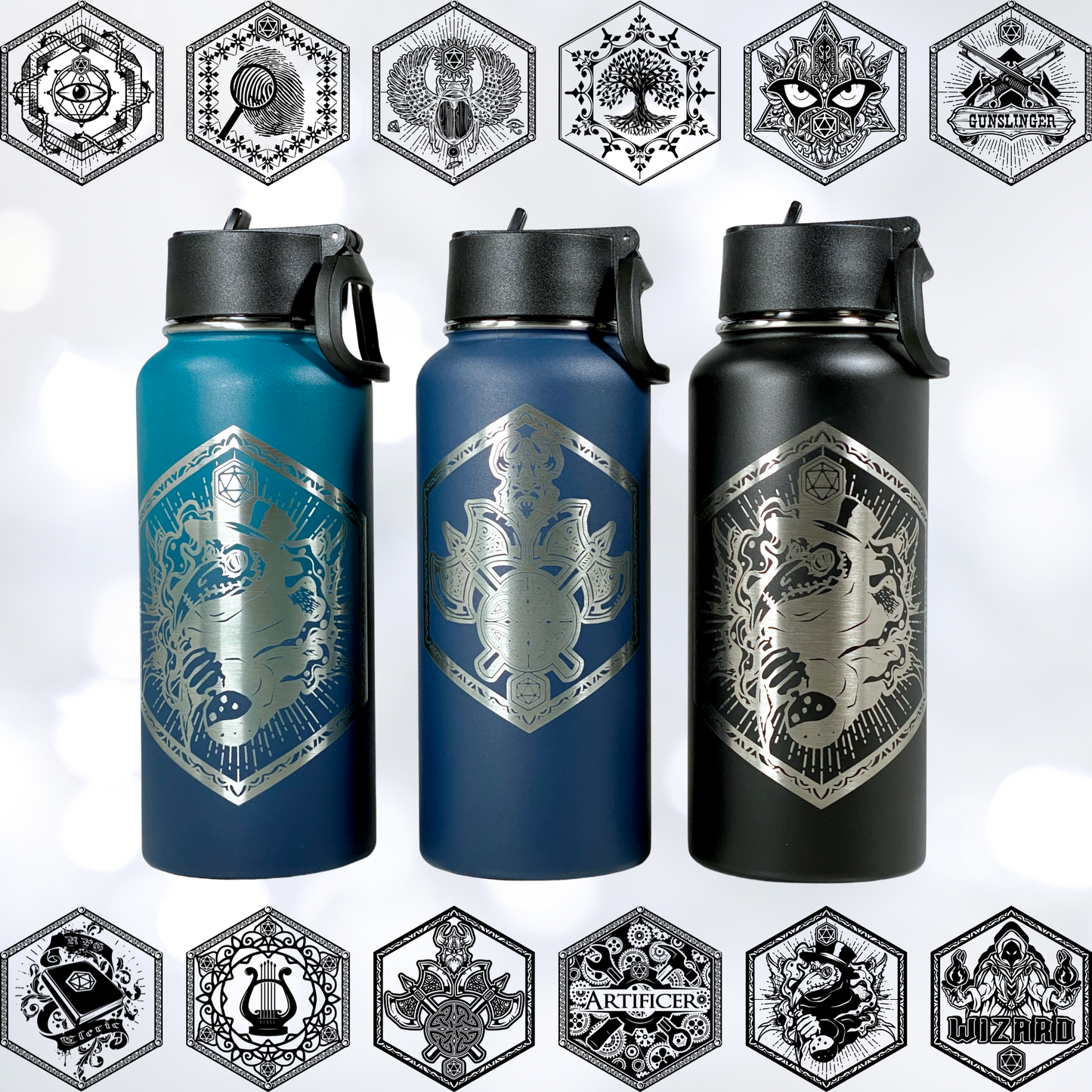 Pathfinder Class Themed Custom Water Bottle