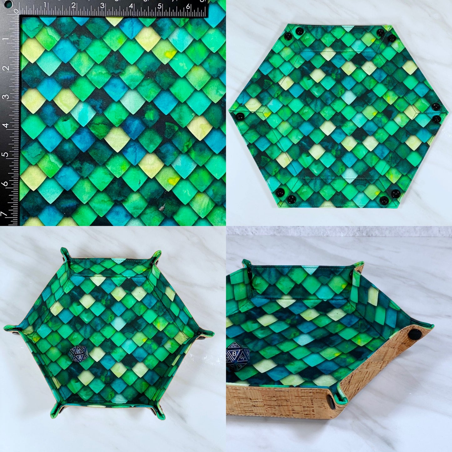 Dragon Scale Hex Snap Dice Tray