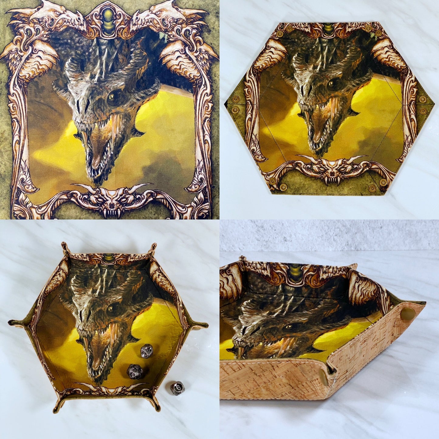 Dragon Bust Hex Snap Dice Tray