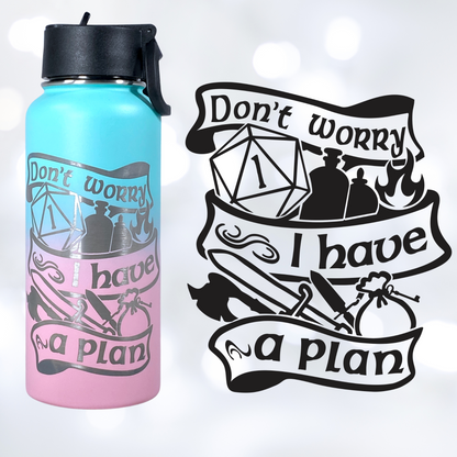 DnD Quote Custom Water Bottle