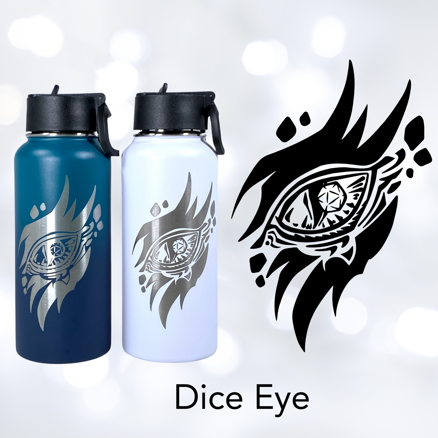 Dice Themed Custom Water Bottle
