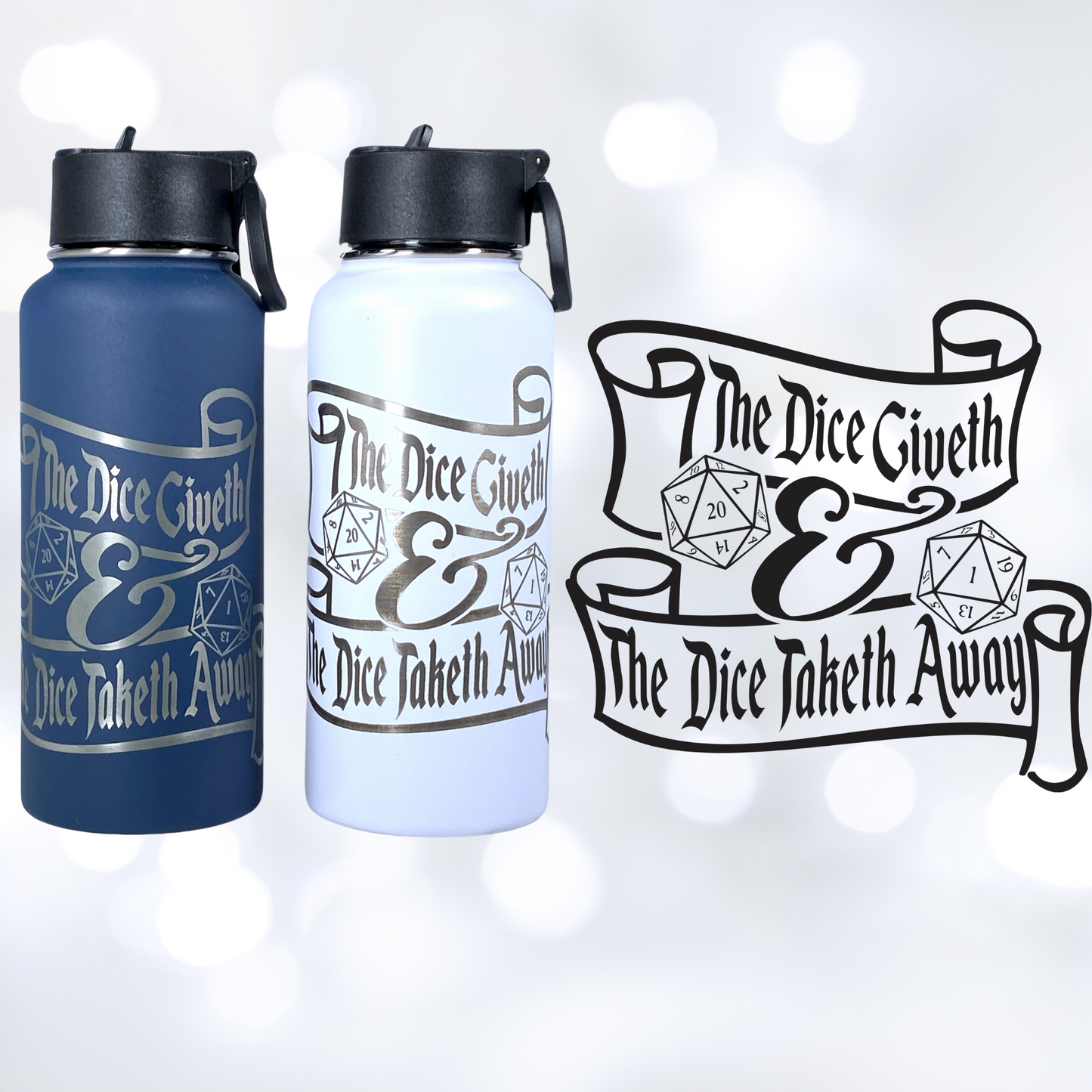 DnD Quote Custom Water Bottle