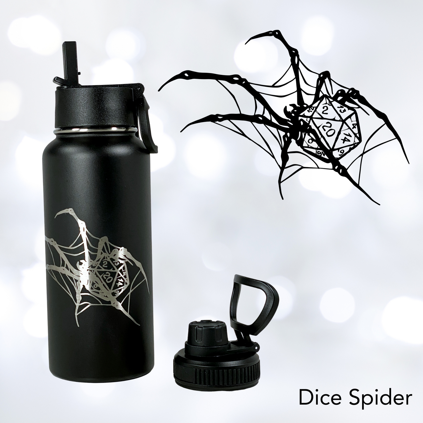 Dice Themed Custom Water Bottle